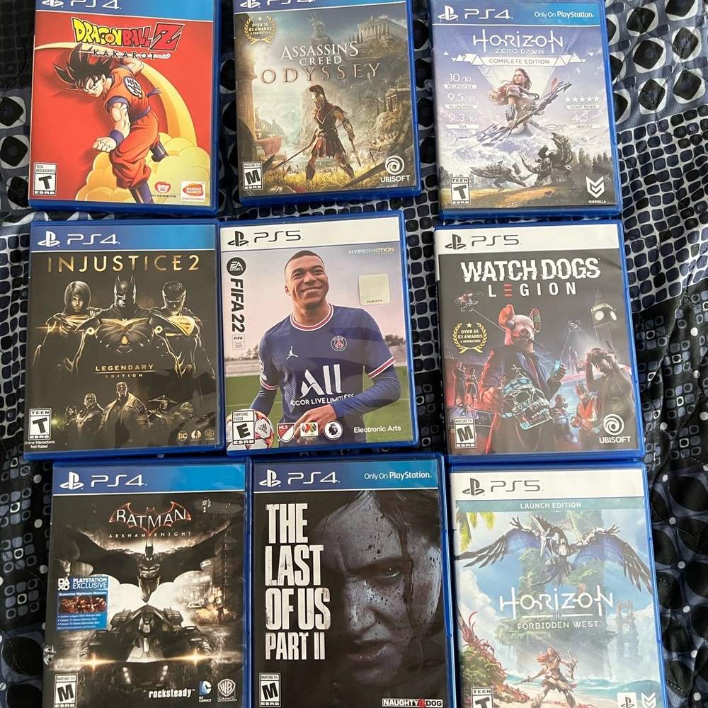 Ps4 playstation 5 games used lot